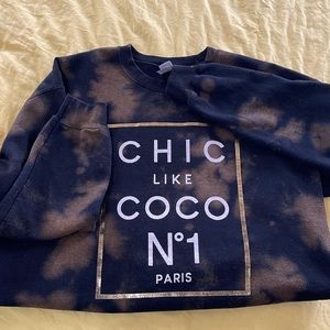 Bleached Black Screenprint Sweatshirt